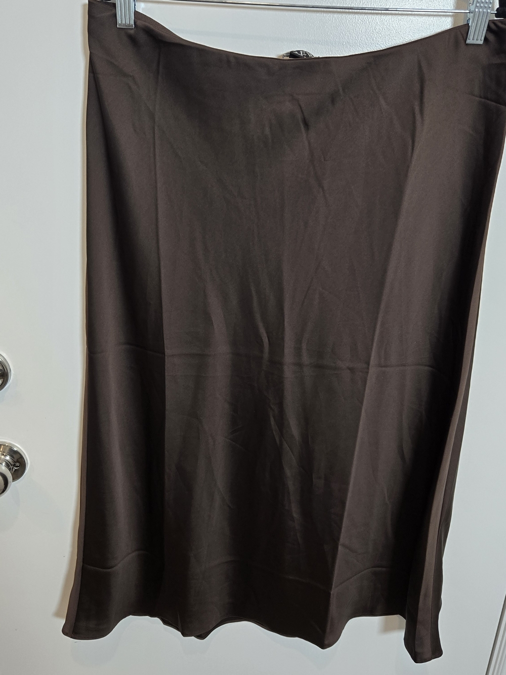 J. Crew Brown Midi Slip Skirt